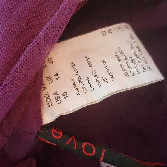 PURPLE Formal DRESS Maxi GOWN bridesmaid Maid of Honour SIZE 10 US - Picture 5 of 7